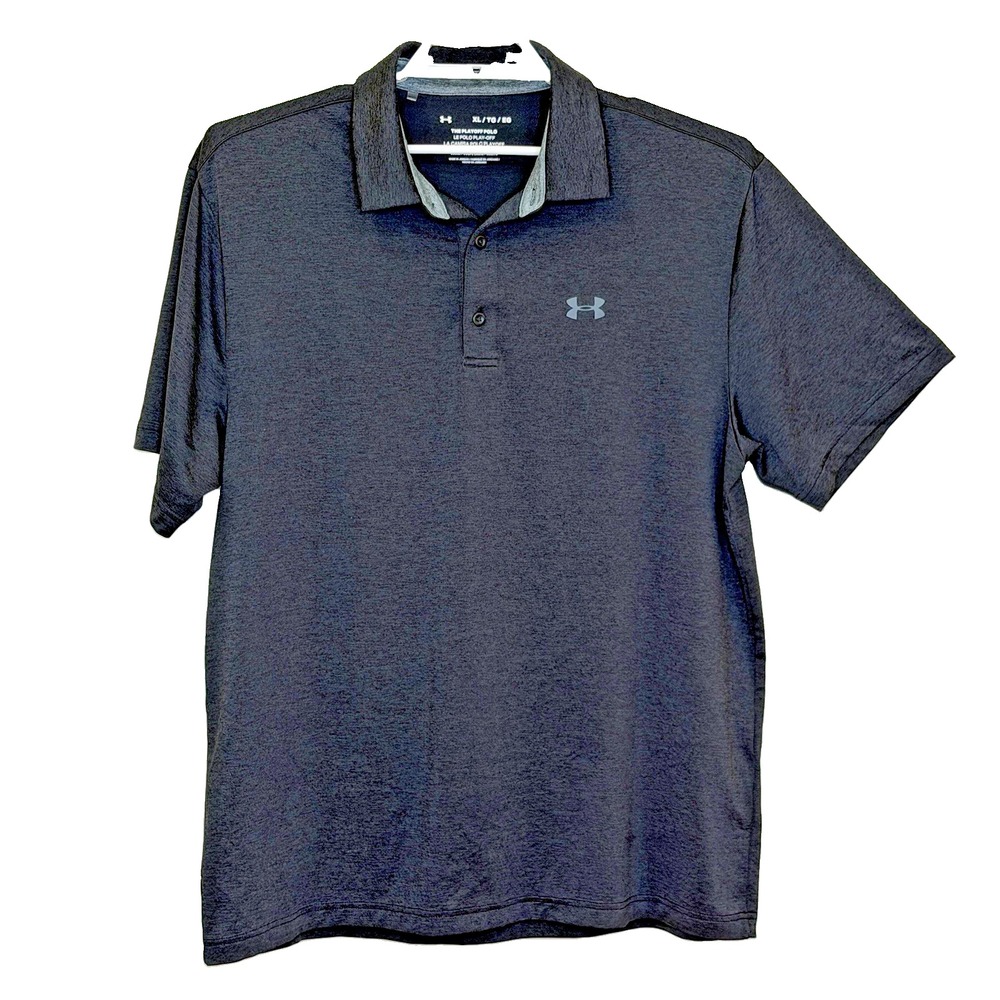 Under Armour The Playoff Polo Golf Shirt Mens Size XL Dark Gray Short Sleeve